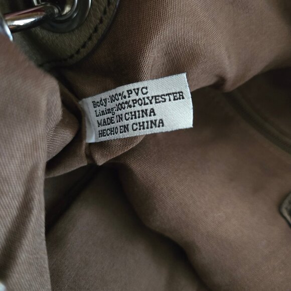 Y2K Aldo Large Crossbody Bag Suddede Gray Faux Leather Emo Indie Sleaze Grunge - Picture 11 of 13